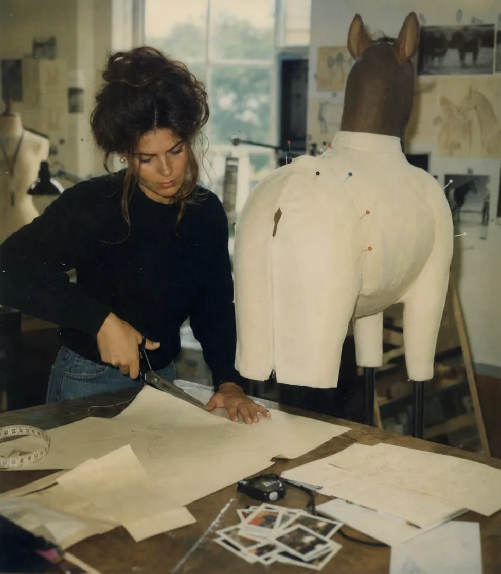 Lady Joanne at work in the design studio, 1992